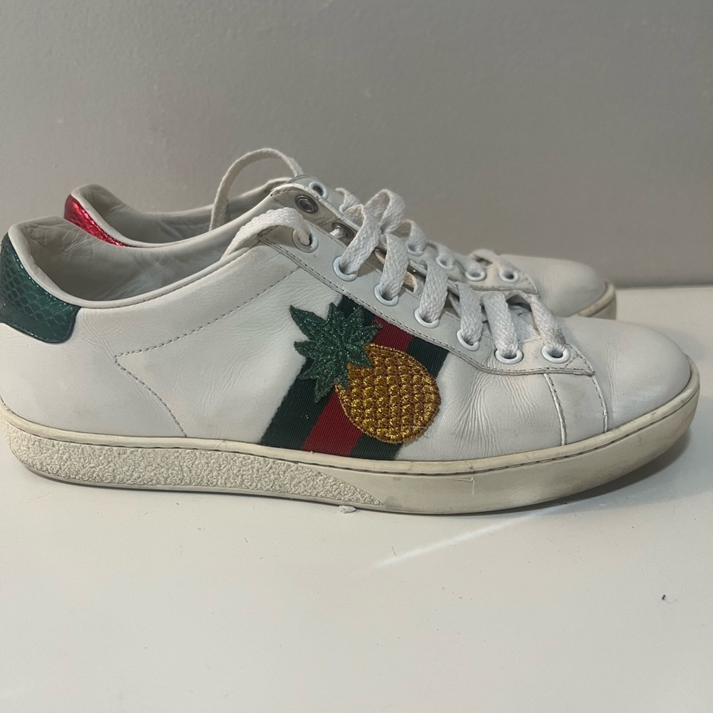 Women’s GUCCI ACE sneakers pineapple/ladybug. SIZE 37. - Picture 6 of 7